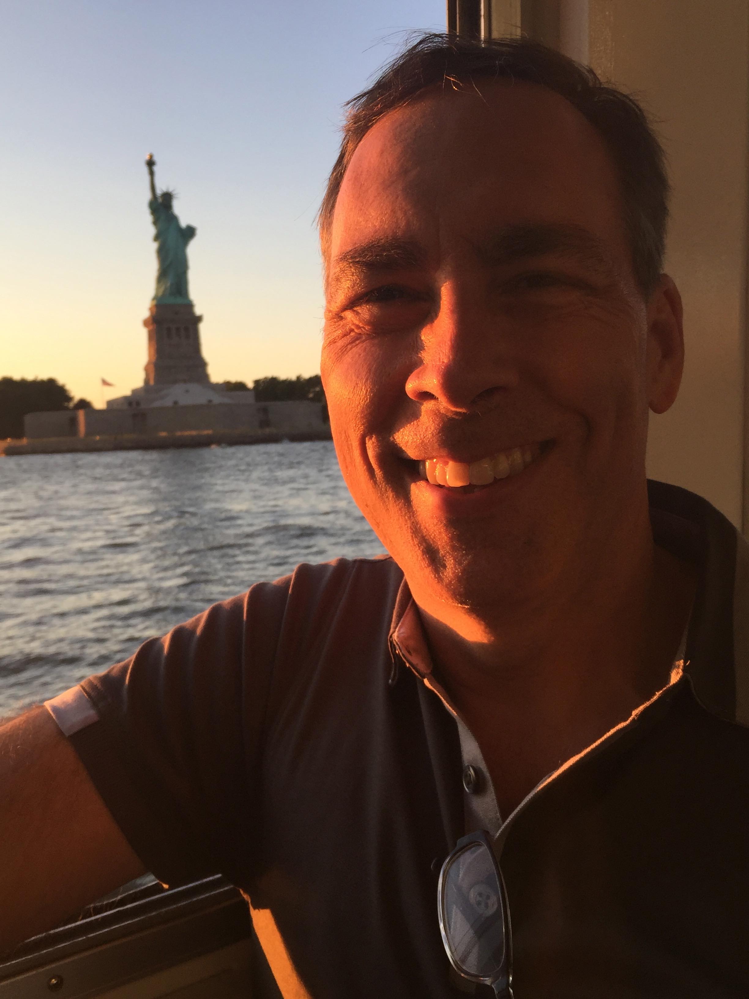 Greg Healy visiting Statue of Liberty